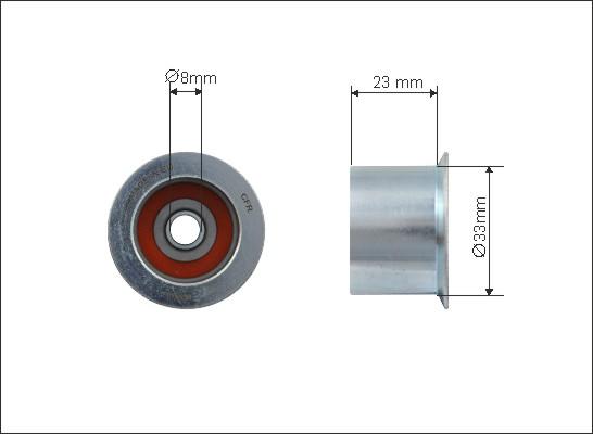 Caffaro 500134 - Deflection / Guide Pulley, timing belt autospares.lv