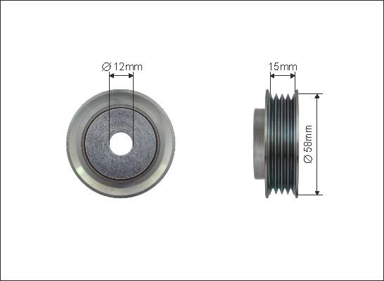 Caffaro 500135 - Pulley, v-ribbed belt autospares.lv