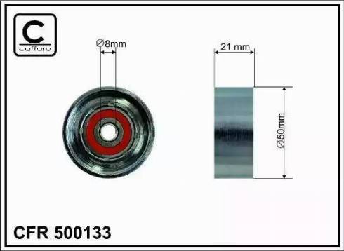 Caffaro 500133 - Deflection / Guide Pulley, timing belt autospares.lv