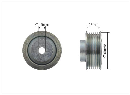 Caffaro 500120 - Pulley, v-ribbed belt autospares.lv