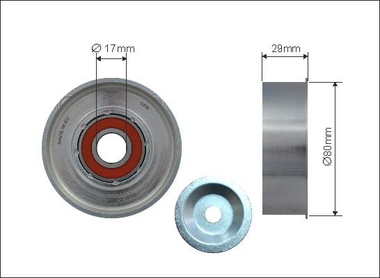 Caffaro 500174 - Pulley, v-ribbed belt autospares.lv