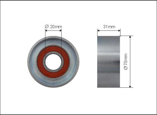 Caffaro 500394 - Pulley, v-ribbed belt autospares.lv