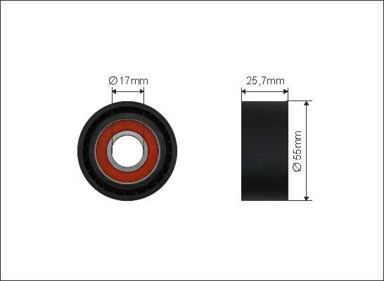 Caffaro 500354 - Pulley, v-ribbed belt autospares.lv