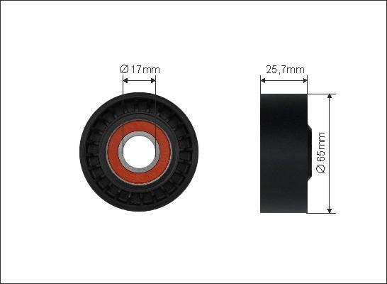 Caffaro 500359 - Pulley, v-ribbed belt autospares.lv