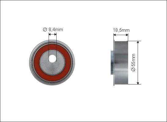 Caffaro 500306 - Deflection / Guide Pulley, timing belt autospares.lv