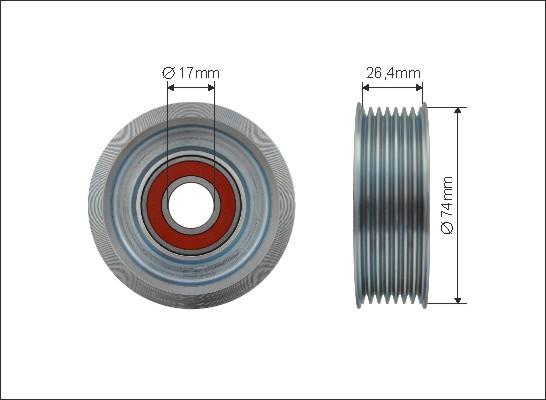 Caffaro 500388 - Pulley, v-ribbed belt autospares.lv