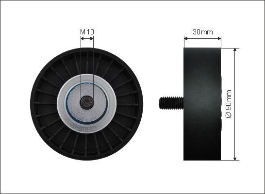 Caffaro 500370 - Pulley, v-ribbed belt autospares.lv