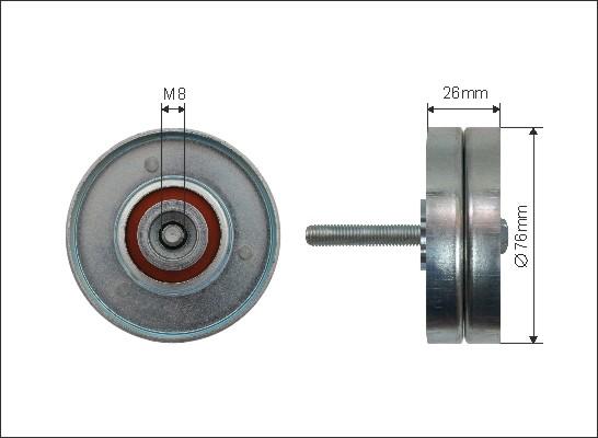 Caffaro 500293 - Pulley, v-ribbed belt autospares.lv