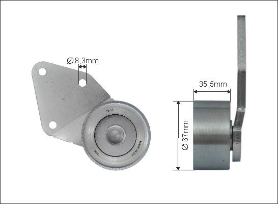 Caffaro 500242 - Deflection / Guide Pulley, timing belt autospares.lv