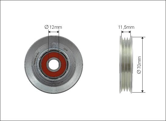 Caffaro 500259 - Pulley, v-ribbed belt autospares.lv