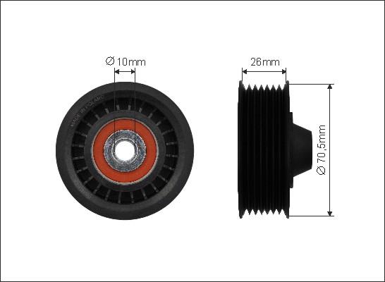 Caffaro 500250 - Pulley, v-ribbed belt autospares.lv