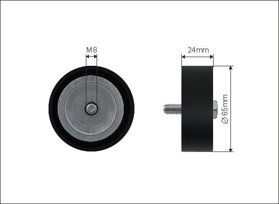 Caffaro 500204 - Pulley, v-ribbed belt autospares.lv