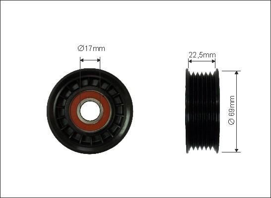 Caffaro 500219 - Pulley, v-ribbed belt autospares.lv