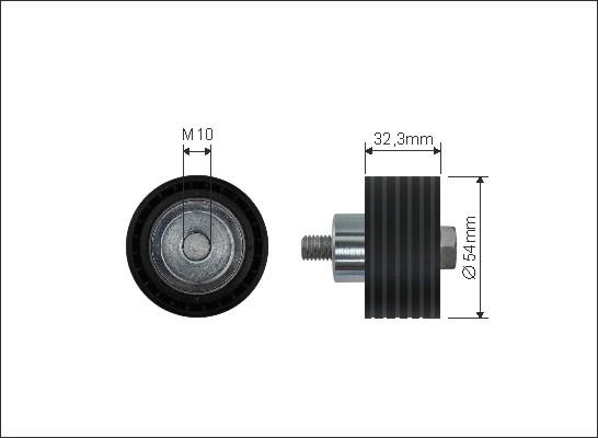 Caffaro 500218 - Deflection / Guide Pulley, timing belt autospares.lv