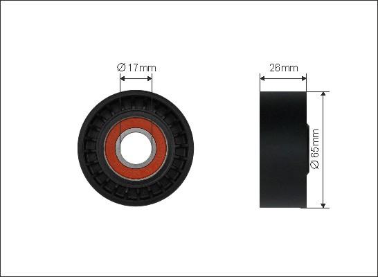 Caffaro 500213 - Pulley, v-ribbed belt autospares.lv