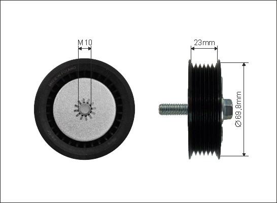 Caffaro 500285 - Pulley, v-ribbed belt autospares.lv