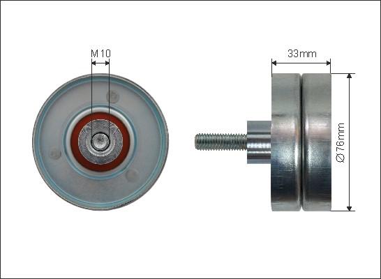 Caffaro 500286 - Pulley, v-ribbed belt autospares.lv