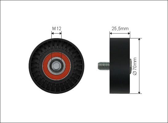 Caffaro 500229 - Pulley, v-ribbed belt autospares.lv