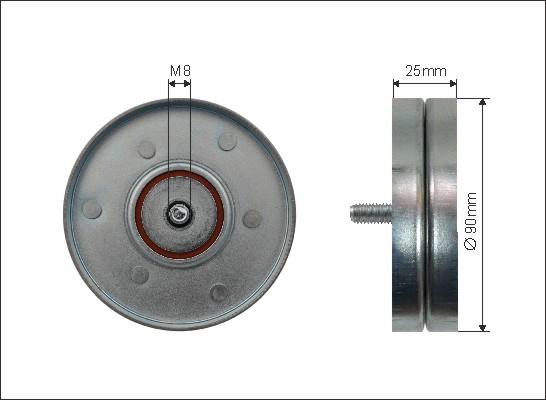 Caffaro 500278 - Pulley, v-ribbed belt autospares.lv