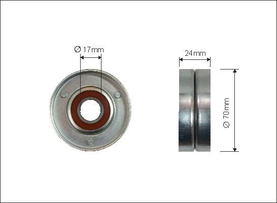 Caffaro 66-00 - Pulley, v-ribbed belt autospares.lv