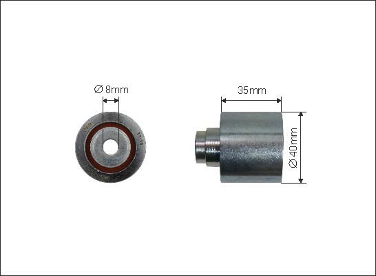 Caffaro 62-35 - Deflection / Guide Pulley, timing belt autospares.lv