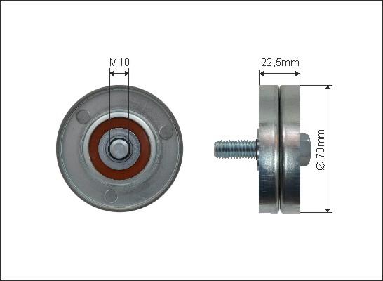 Caffaro 67-90 - Pulley, v-ribbed belt autospares.lv