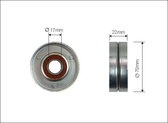 Caffaro 67-00 - Pulley, v-ribbed belt autospares.lv