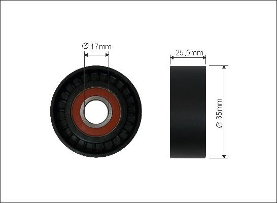 Caffaro 05-89 - Pulley, v-ribbed belt autospares.lv