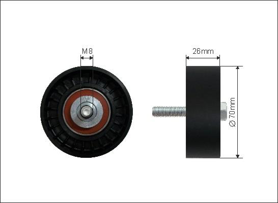 Caffaro 01-01 - Pulley, v-ribbed belt autospares.lv