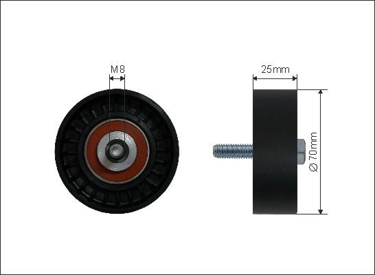 Caffaro 01-07 - Pulley, v-ribbed belt autospares.lv