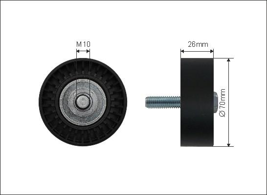 Caffaro 01-11 - Pulley, v-ribbed belt autospares.lv