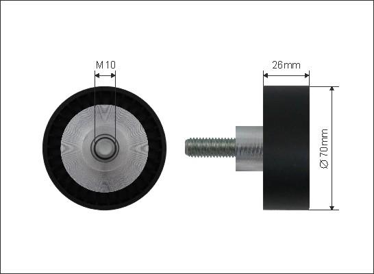 Caffaro 01-13 - Pulley, v-ribbed belt autospares.lv