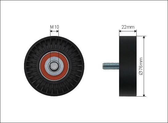 Caffaro 02-05 - Pulley, v-ribbed belt autospares.lv