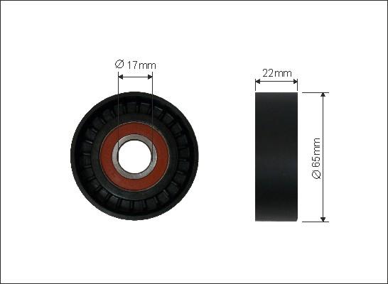 Caffaro 07-00 - Pulley, v-ribbed belt autospares.lv