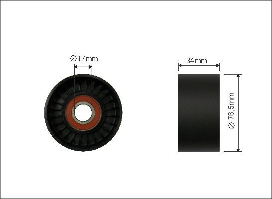 Caffaro 500015 - Pulley, v-ribbed belt autospares.lv