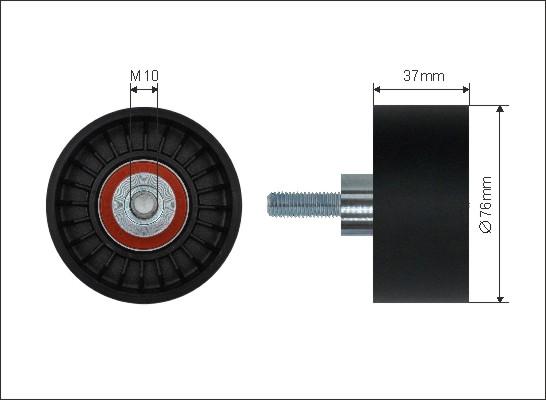 Caffaro 148-86 - Pulley, v-ribbed belt autospares.lv