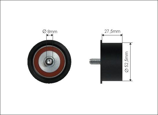 Caffaro 154-49 - Deflection / Guide Pulley, timing belt autospares.lv