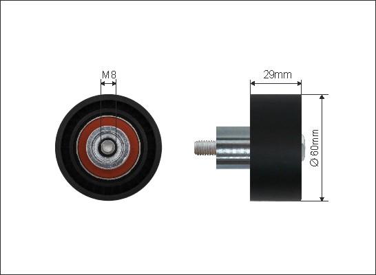 Caffaro 15-15 - Deflection / Guide Pulley, timing belt autospares.lv