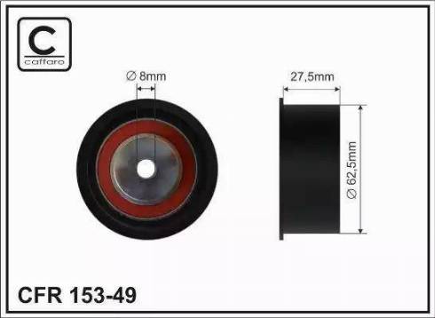 Caffaro 153-49 - Deflection / Guide Pulley, timing belt autospares.lv