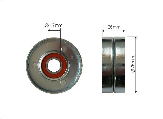 Caffaro 185-00 - Pulley, v-ribbed belt autospares.lv