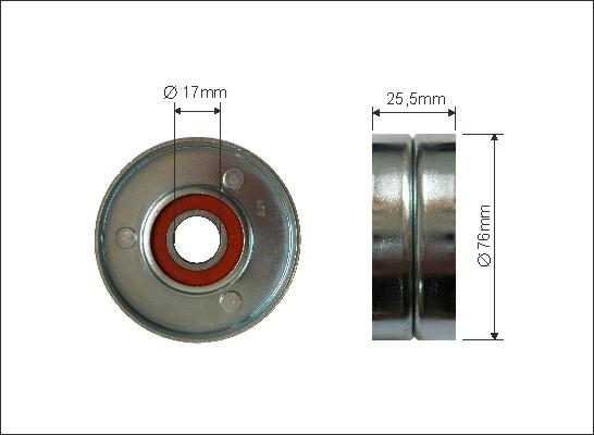 Caffaro 162-00 - Pulley, v-ribbed belt autospares.lv