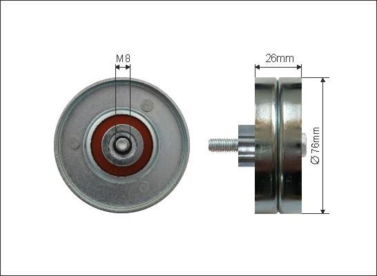 Caffaro 167-54 - Pulley, v-ribbed belt autospares.lv