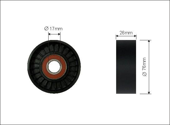 Caffaro 101-00 - Pulley, v-ribbed belt autospares.lv