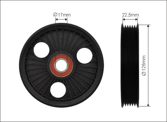 Caffaro 500361 - Pulley, v-ribbed belt autospares.lv