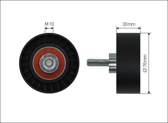 Caffaro 18-10 - Pulley, v-ribbed belt autospares.lv