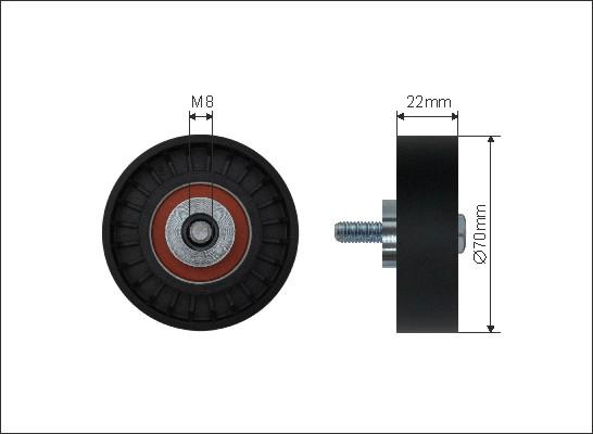 Caffaro 135-77 - Pulley, v-ribbed belt autospares.lv