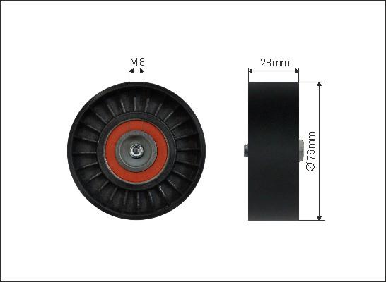 Caffaro 120-00 - Pulley, v-ribbed belt autospares.lv