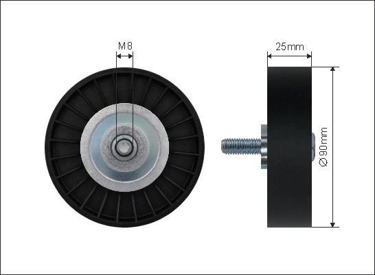 Caffaro 12-16 - Pulley, v-ribbed belt autospares.lv