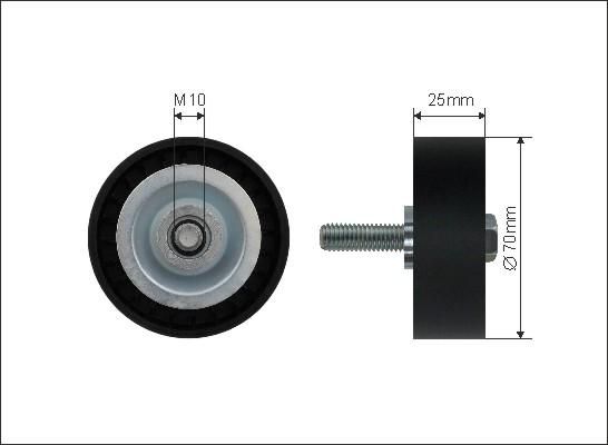 Caffaro 176-37 - Pulley, v-ribbed belt autospares.lv