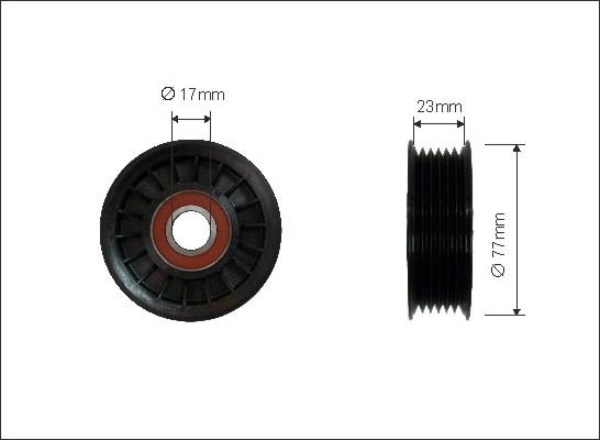 Caffaro 178-00 - Pulley, v-ribbed belt autospares.lv